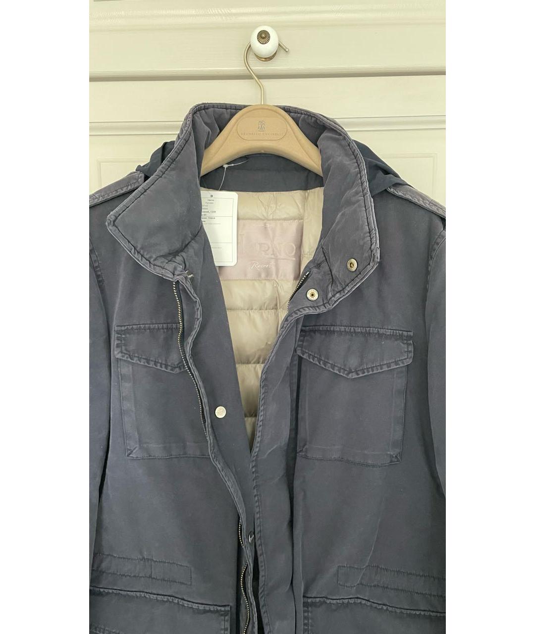 HERNO Темно-синий деним пуховик, фото 3