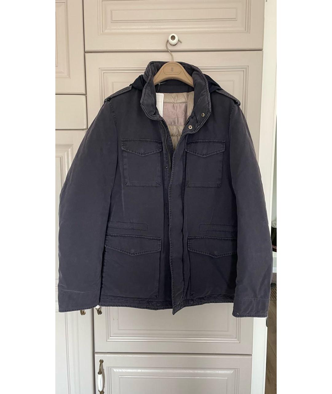 HERNO Темно-синий деним пуховик, фото 5