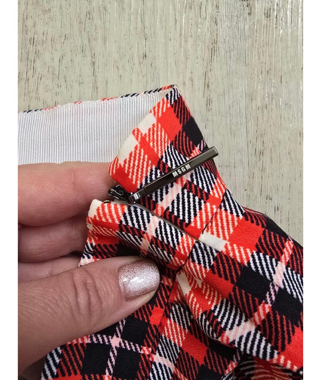 MSGM Мульти полиэстеровая юбка миди, фото 4