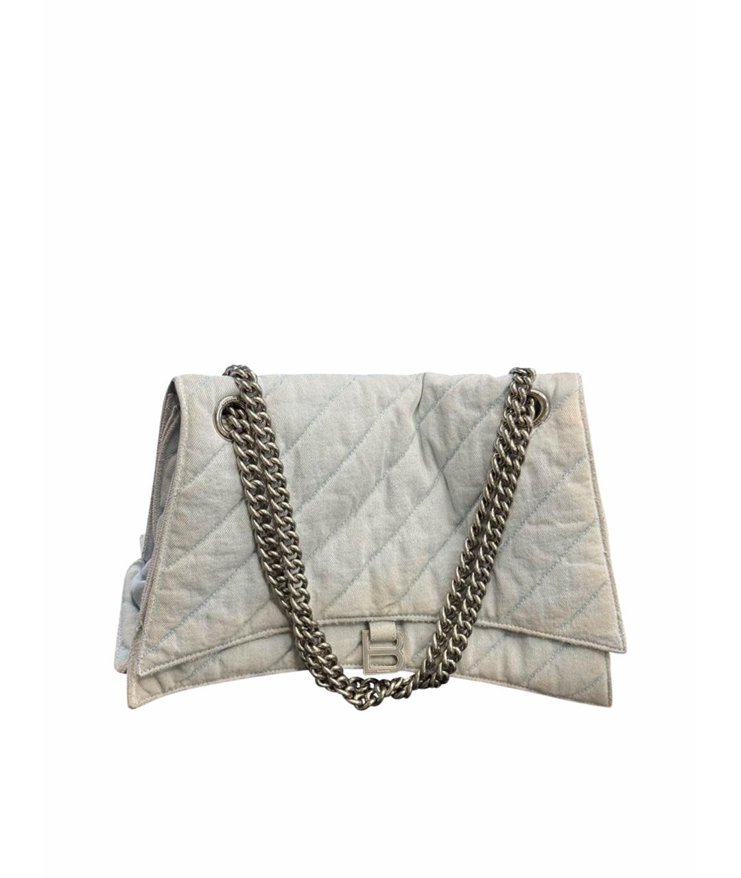 BALENCIAGA Голубая деним сумка тоут, фото 1