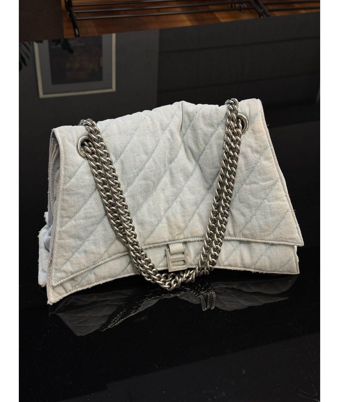 BALENCIAGA Голубая деним сумка тоут, фото 5