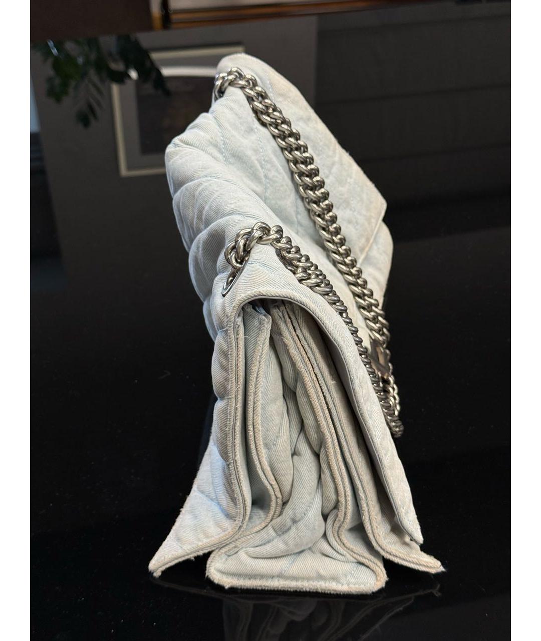 BALENCIAGA Голубая деним сумка тоут, фото 2