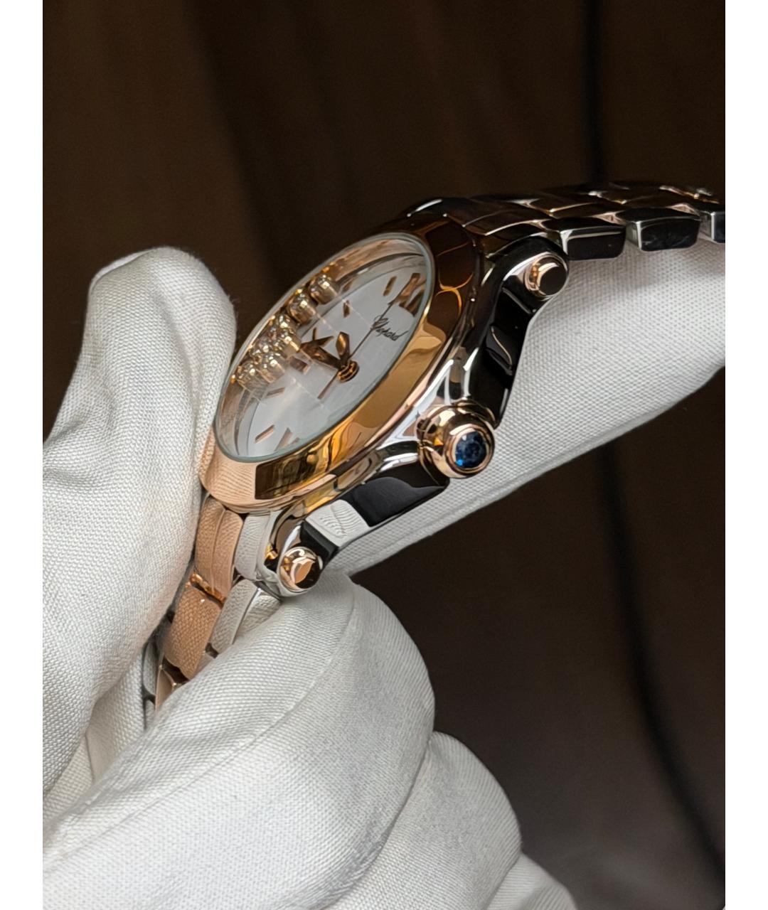 CHOPARD Белые часы из розового золота, фото 4