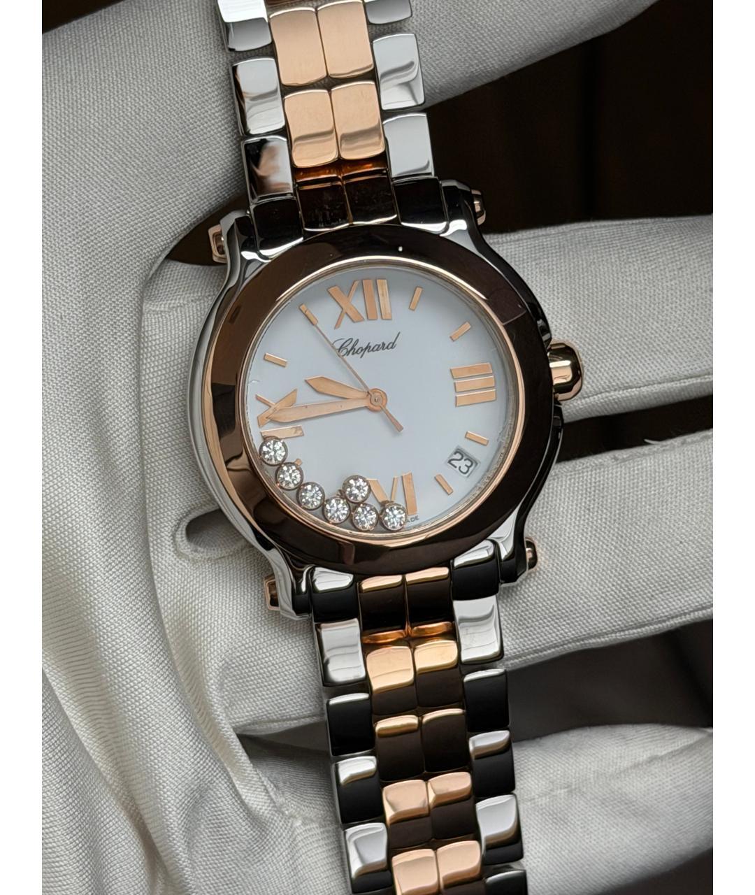 CHOPARD Белые часы из розового золота, фото 2