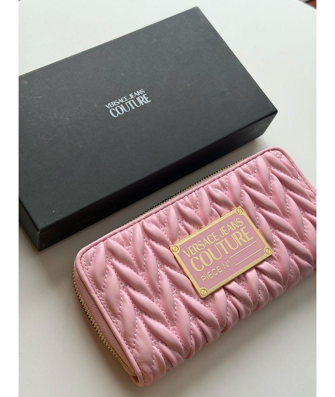 VERSACE JEANS COUTURE Розовый кошелек из искусственной кожи, фото 5