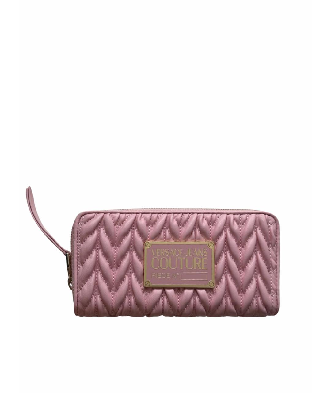 VERSACE JEANS COUTURE Розовый кошелек из искусственной кожи, фото 1