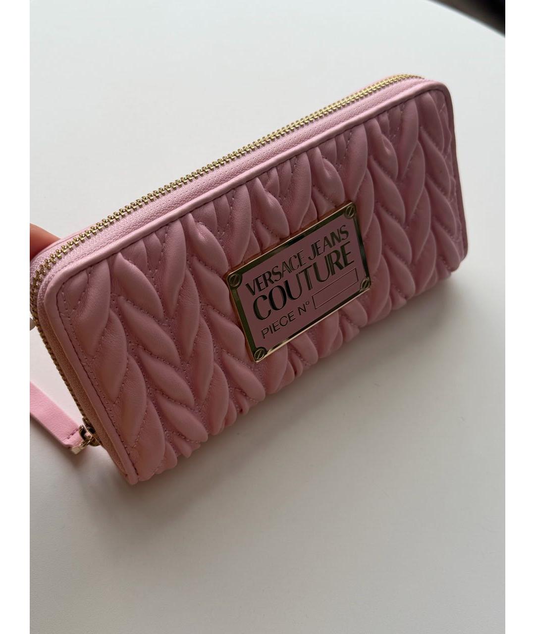 VERSACE JEANS COUTURE Розовый кошелек из искусственной кожи, фото 2