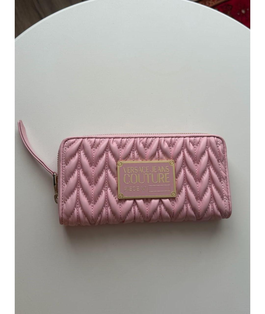 VERSACE JEANS COUTURE Розовый кошелек из искусственной кожи, фото 6