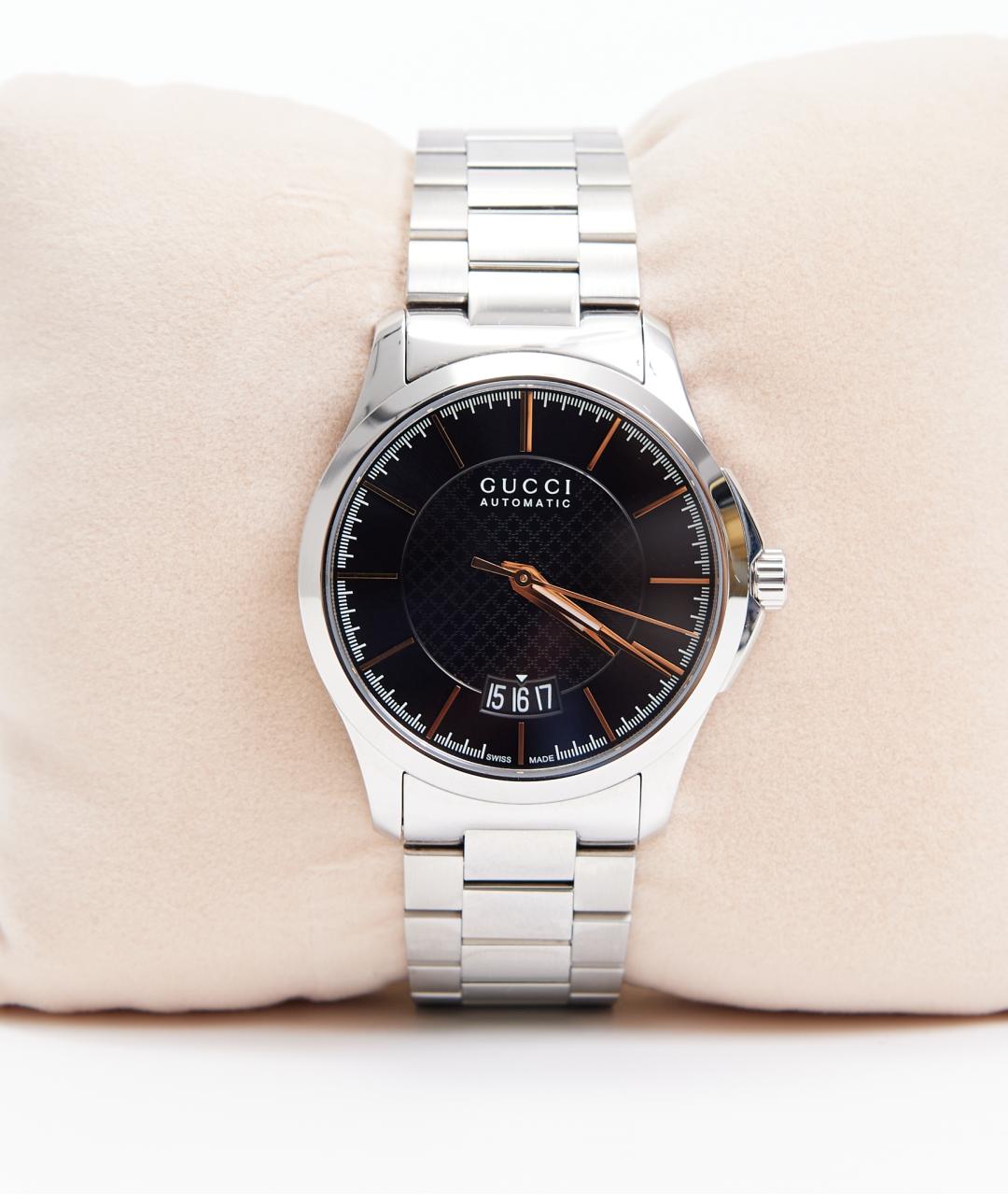 GUCCI Серебряные стальные часы, фото 4