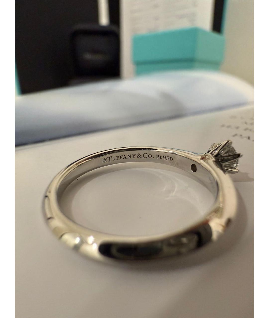 TIFFANY&CO Белое платиновое кольцо, фото 5