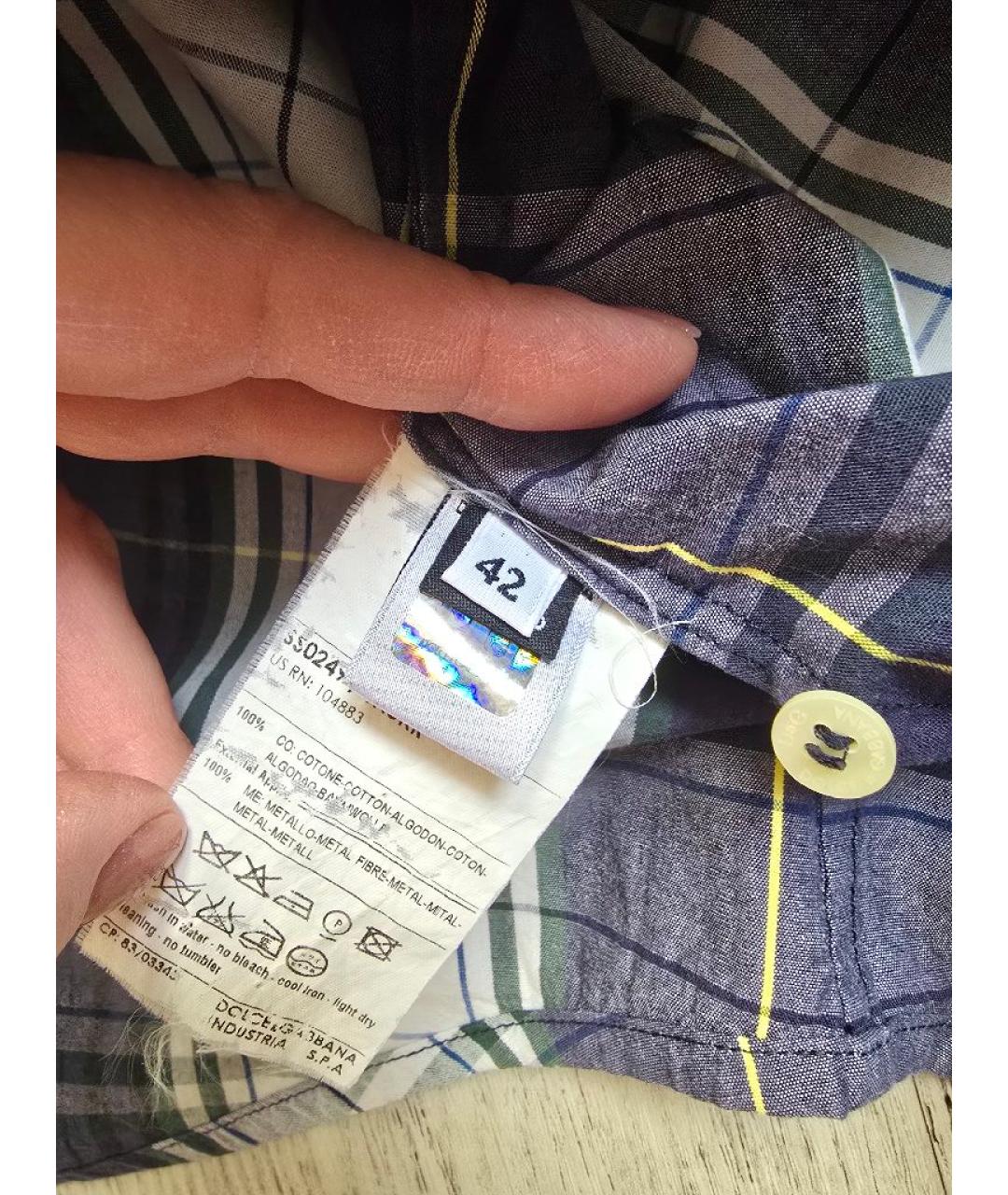 DOLCE&GABBANA Мульти хлопковая рубашка, фото 4