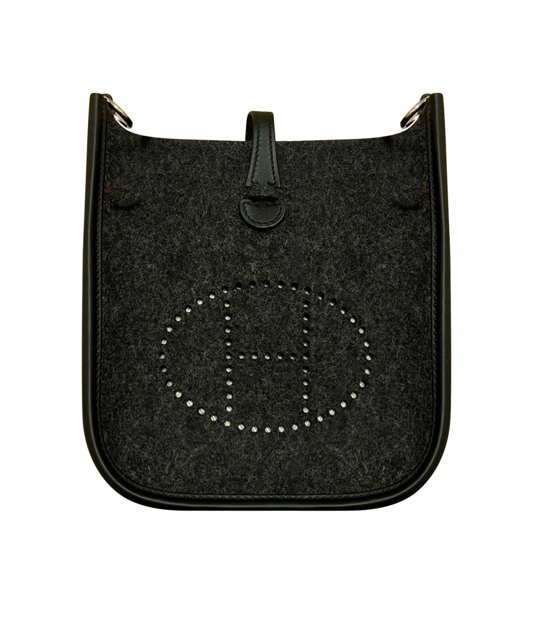 HERMES Серая шерстяная сумка через плечо, фото 1