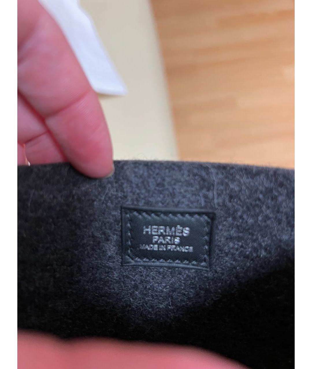 HERMES Серая шерстяная сумка через плечо, фото 7