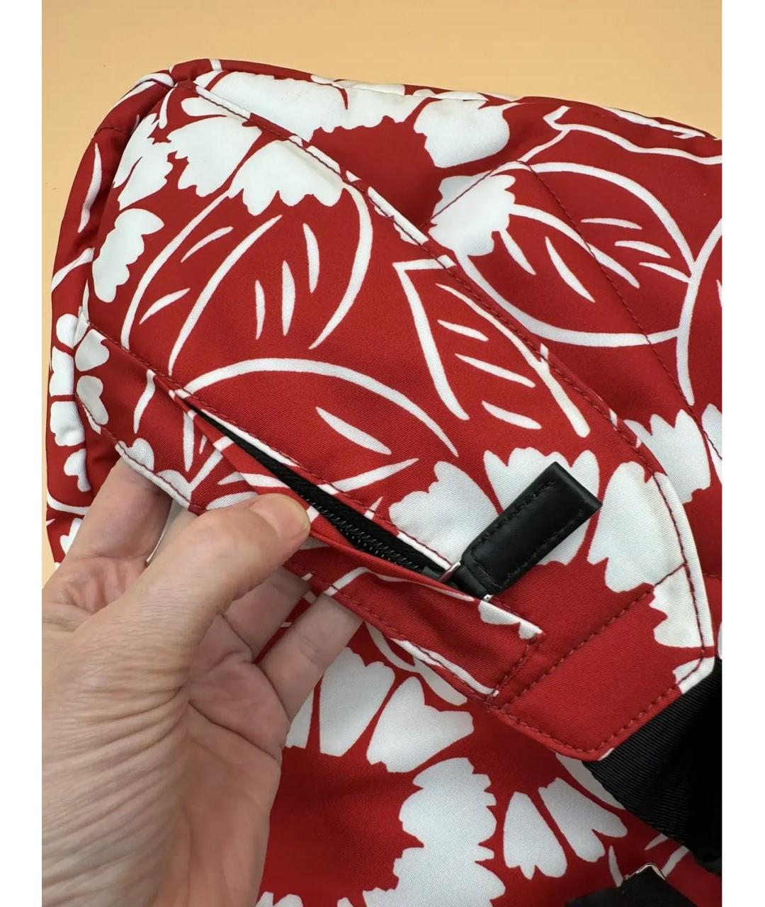 PRADA Красный тканевый рюкзак, фото 6