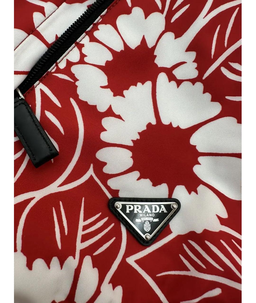 PRADA Красный тканевый рюкзак, фото 8