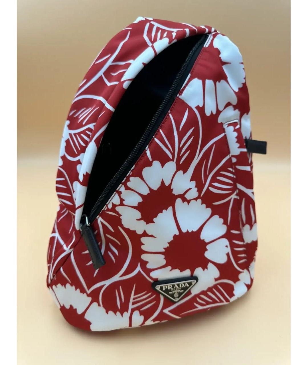 PRADA Красный тканевый рюкзак, фото 3