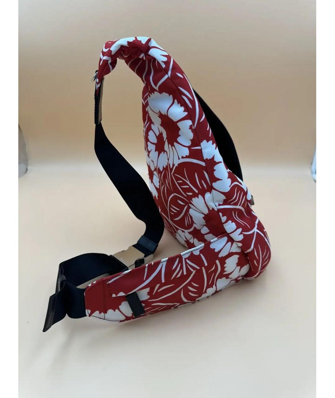 PRADA Красный тканевый рюкзак, фото 5