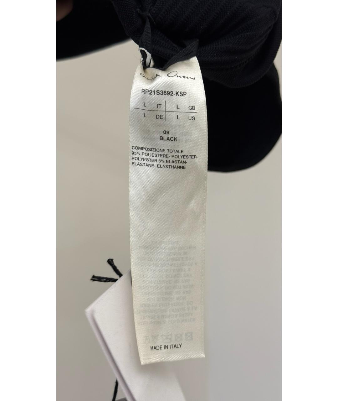 RICK OWENS Черная майка, фото 4