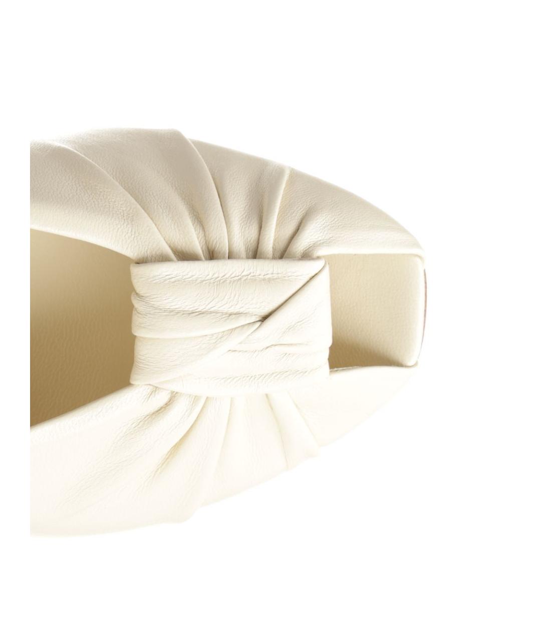 CHLOE Белые кожаные мюли, фото 4