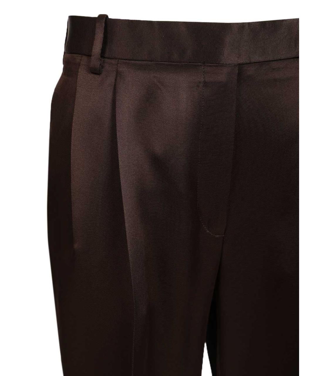 TOM FORD Коричневые шелковые брюки узкие, фото 4