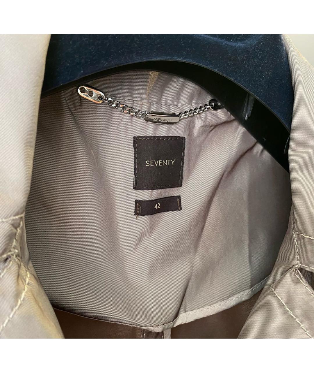 SEVENTY Бежевый полиэстеровый тренч/плащ, фото 3