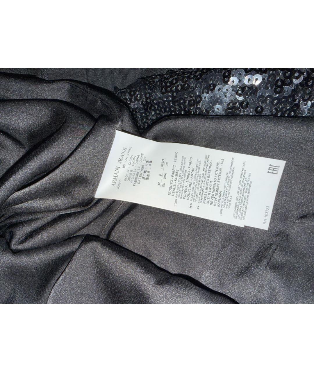 ARMANI JEANS Черное коктейльное платье, фото 5