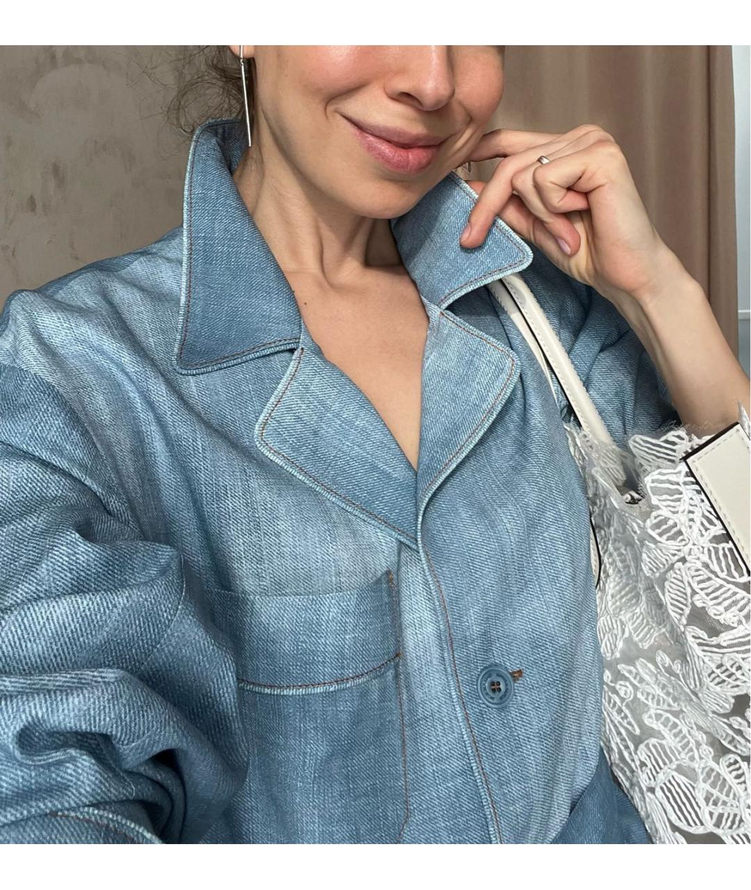 ERMANNO SCERVINO Голубой костюм с брюками, фото 7