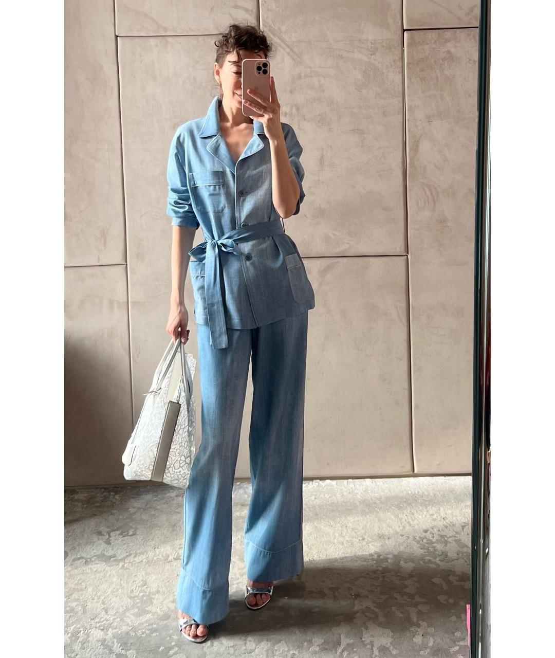 ERMANNO SCERVINO Голубой костюм с брюками, фото 5