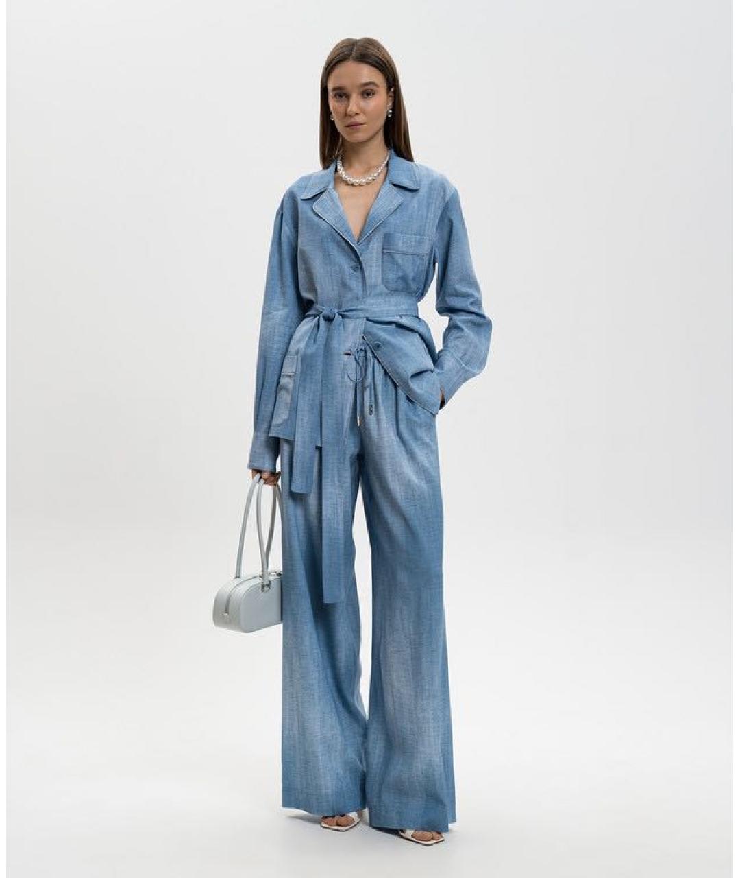 ERMANNO SCERVINO Голубой костюм с брюками, фото 3