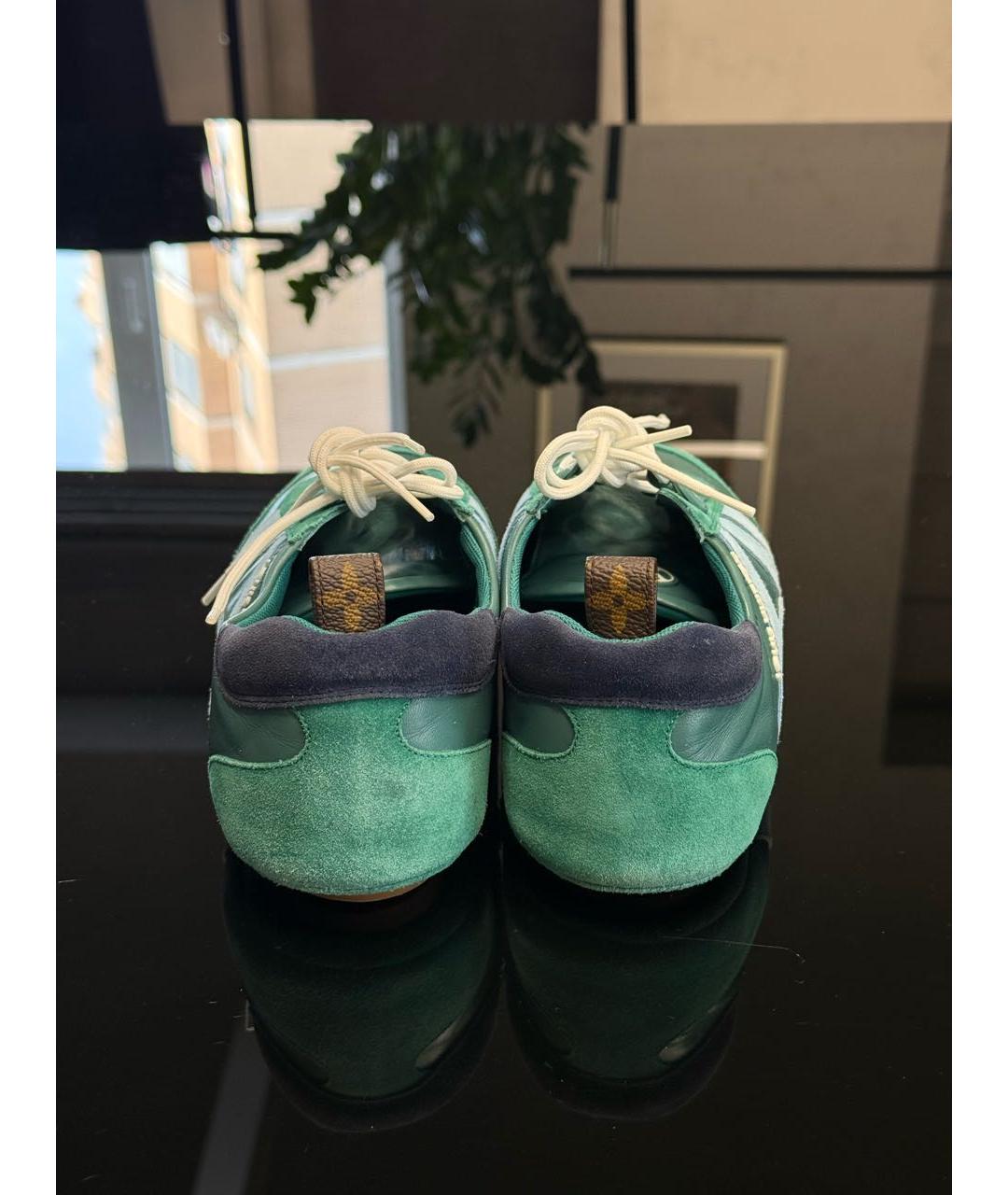 LOUIS VUITTON Зеленые замшевые кеды, фото 4