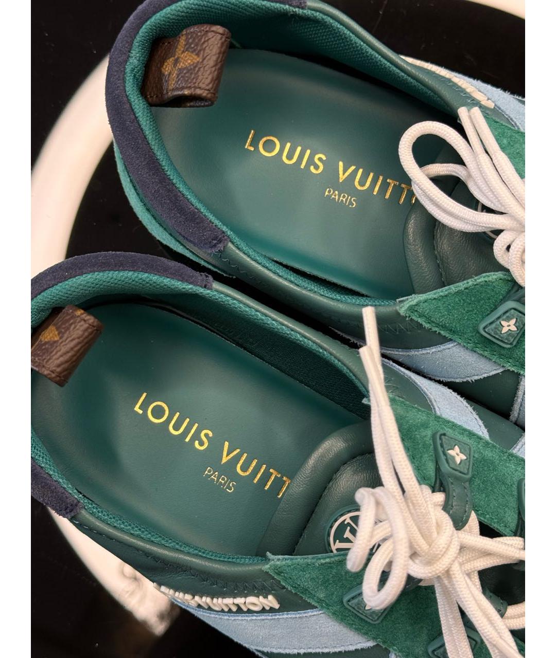 LOUIS VUITTON Зеленые замшевые кеды, фото 5