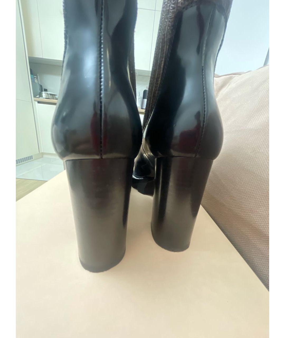 LOUIS VUITTON Черные кожаные полусапоги, фото 4