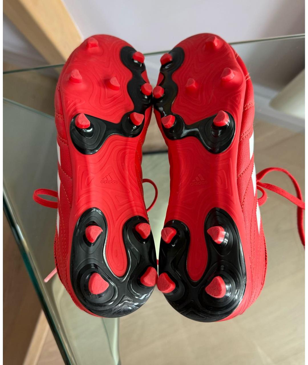 ADIDAS Красные кожаные кеды, фото 5