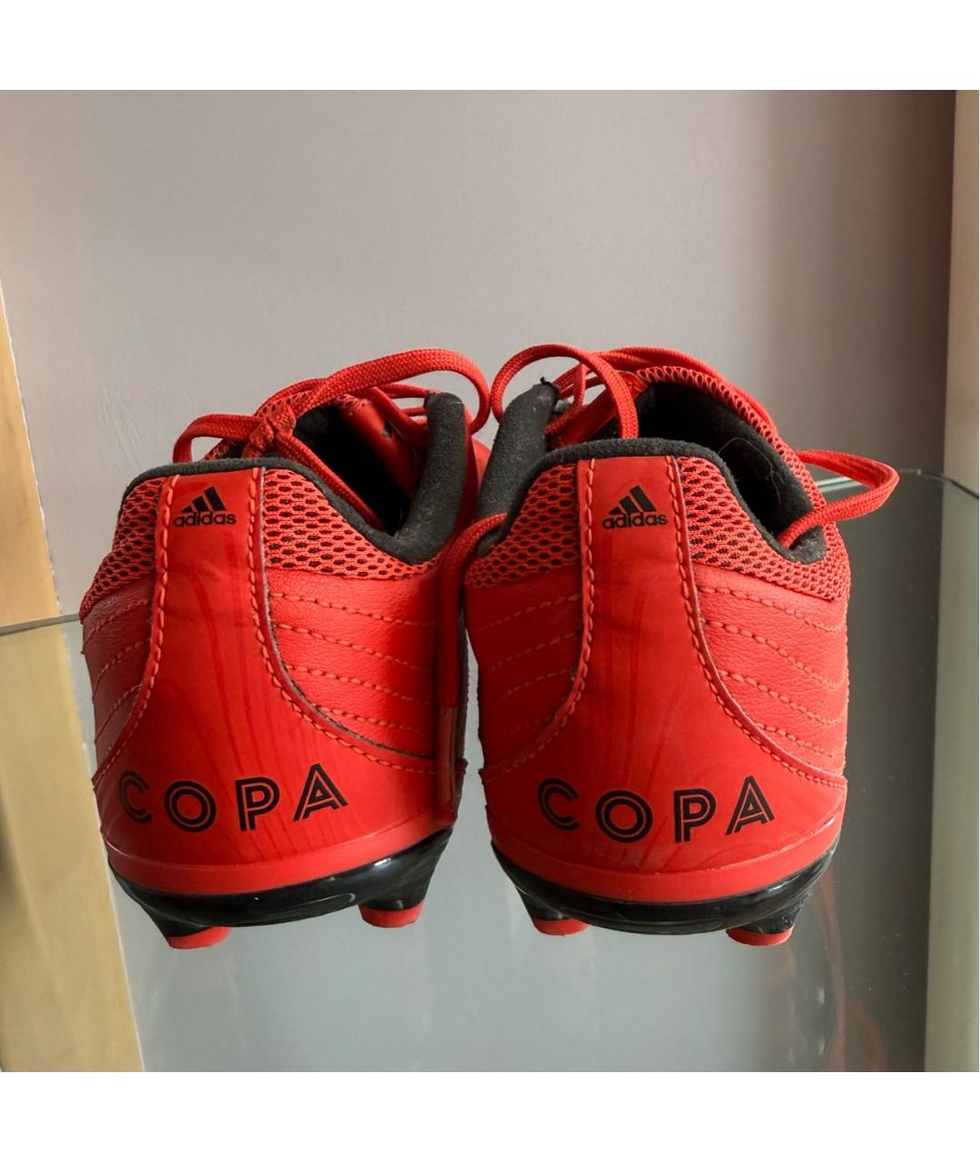 ADIDAS Красные кожаные кеды, фото 4