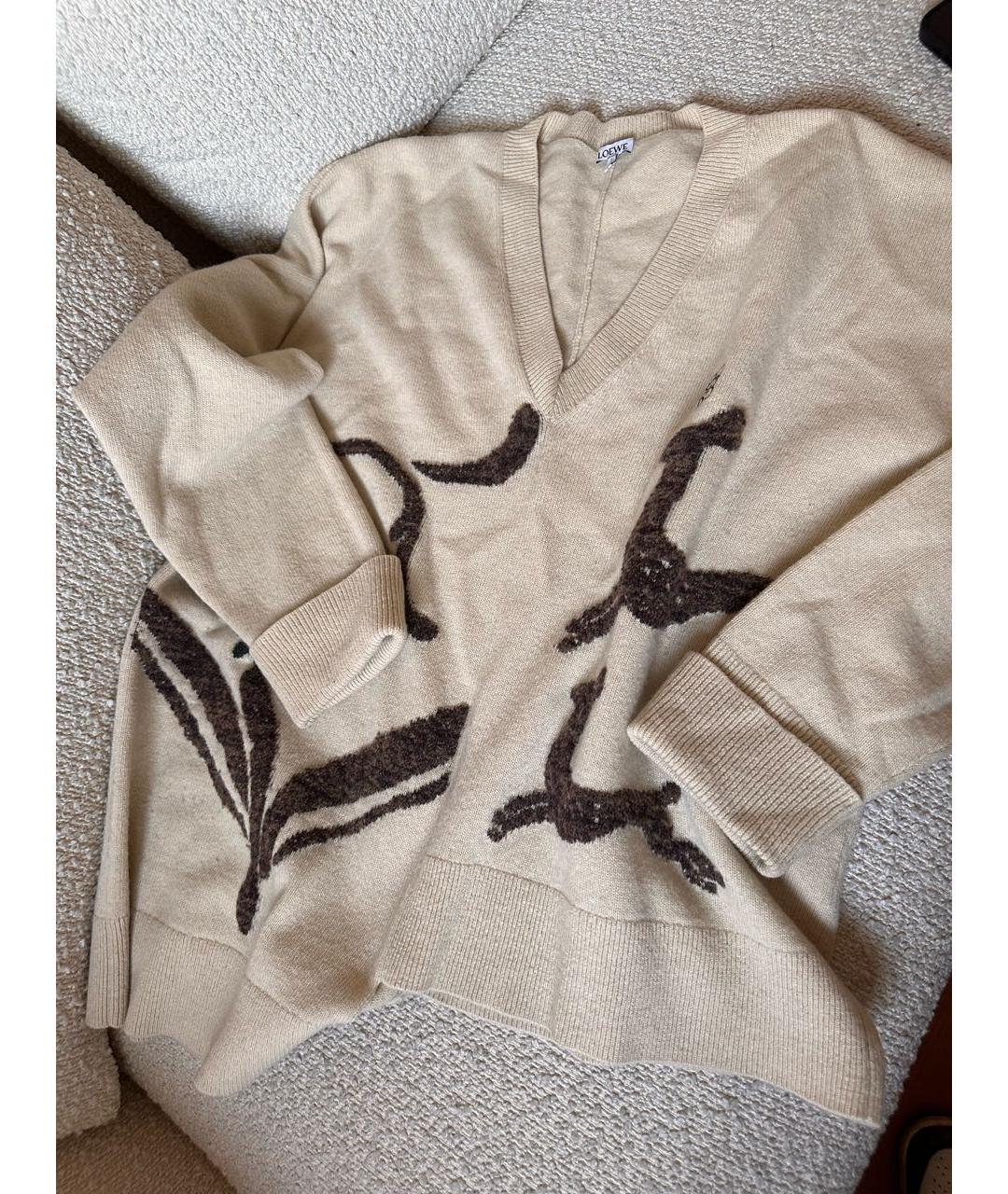 LOEWE Бежевый джемпер / свитер, фото 6