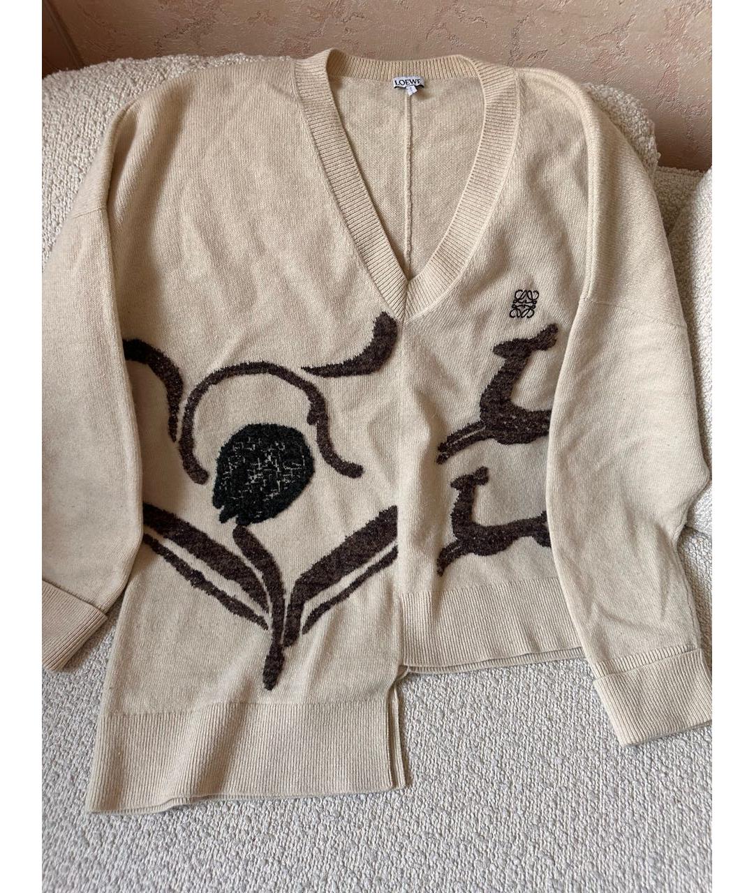 LOEWE Бежевый джемпер / свитер, фото 7