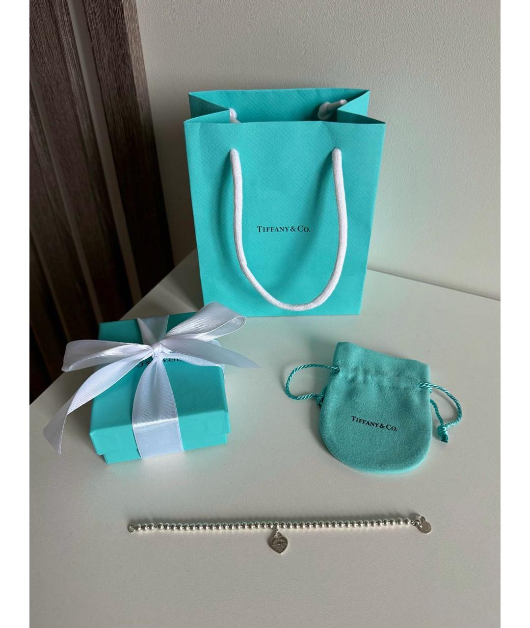 TIFFANY&CO Голубой серебряный браслет, фото 3