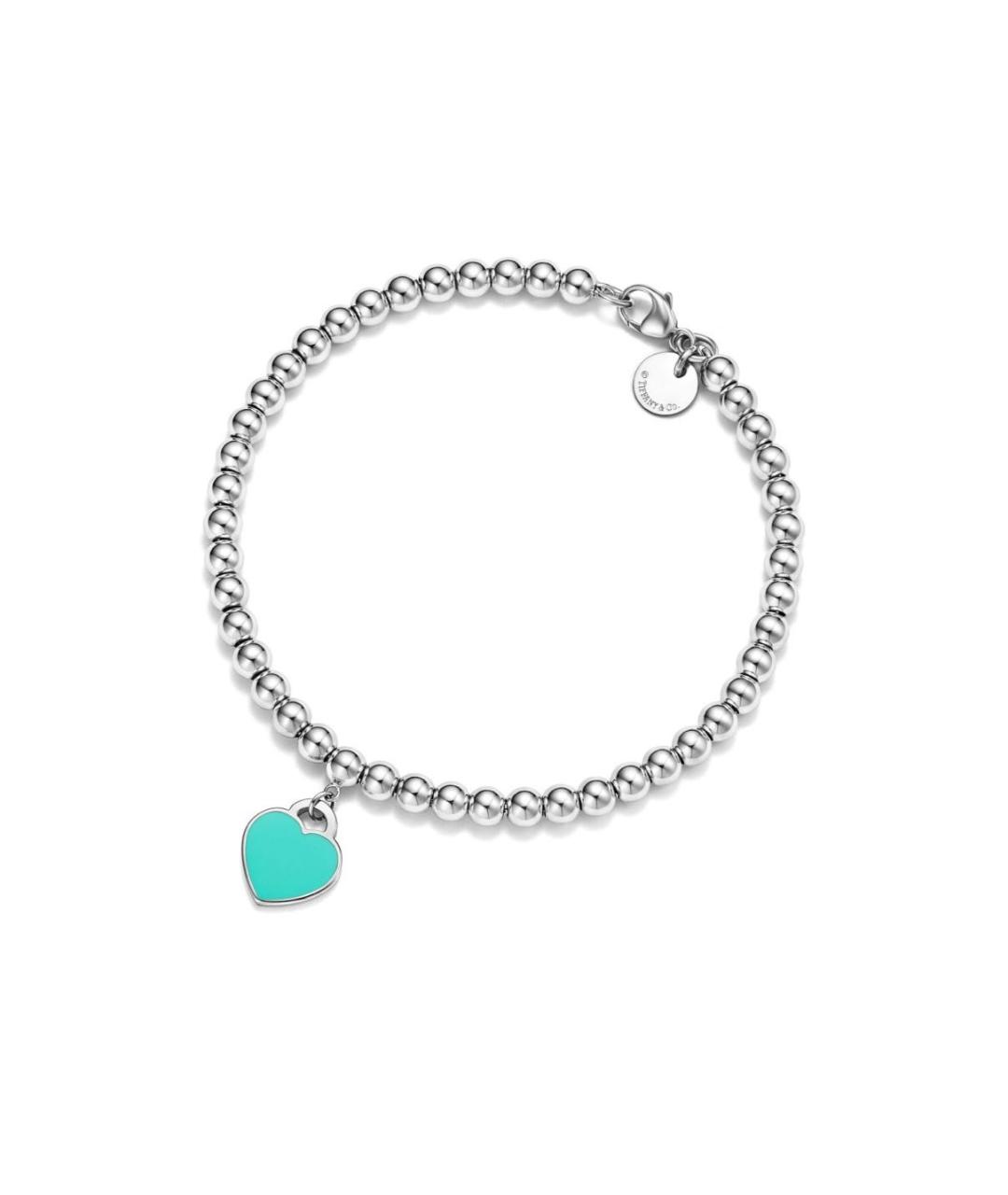TIFFANY&CO Голубой серебряный браслет, фото 9