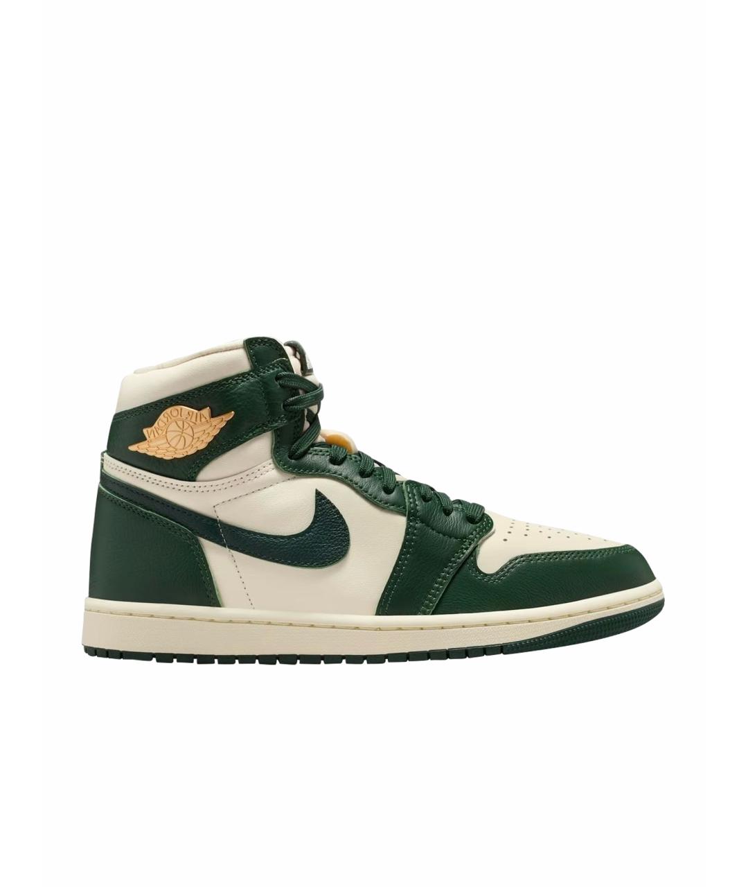 JORDAN Зеленые кроссовки из искусственной кожи, фото 1