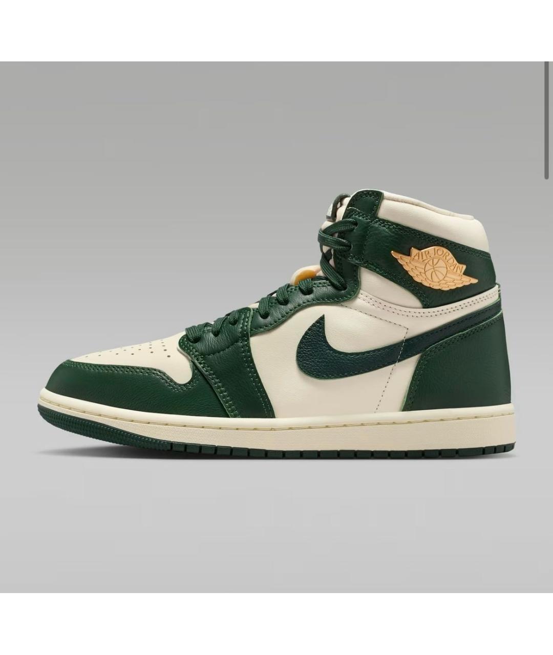 JORDAN Зеленые кроссовки из искусственной кожи, фото 4