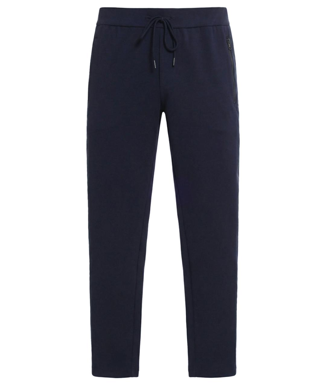 PAUL & SHARK Темно-синие хлопко-эластановые повседневные брюки, фото 1