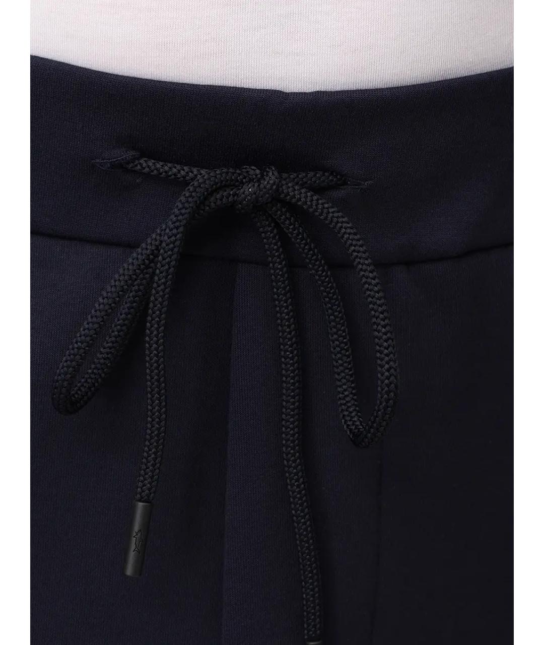 PAUL & SHARK Темно-синие хлопко-эластановые повседневные брюки, фото 6