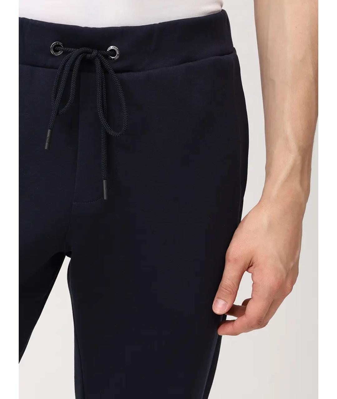 PAUL & SHARK Темно-синие хлопковые повседневные брюки, фото 5