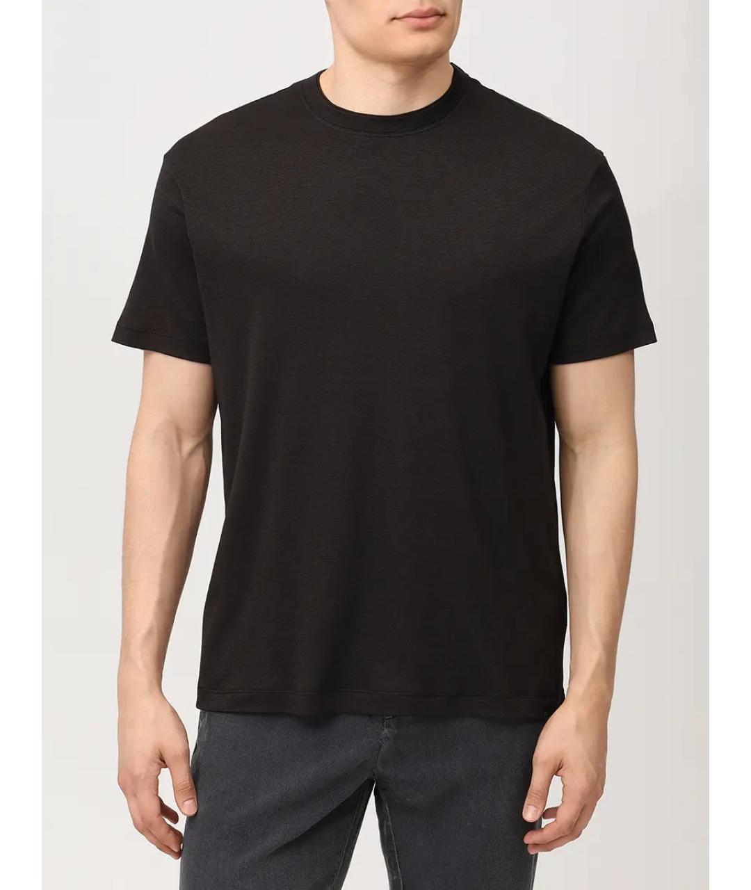 PAUL & SHARK Черная хлопковая футболка, фото 4