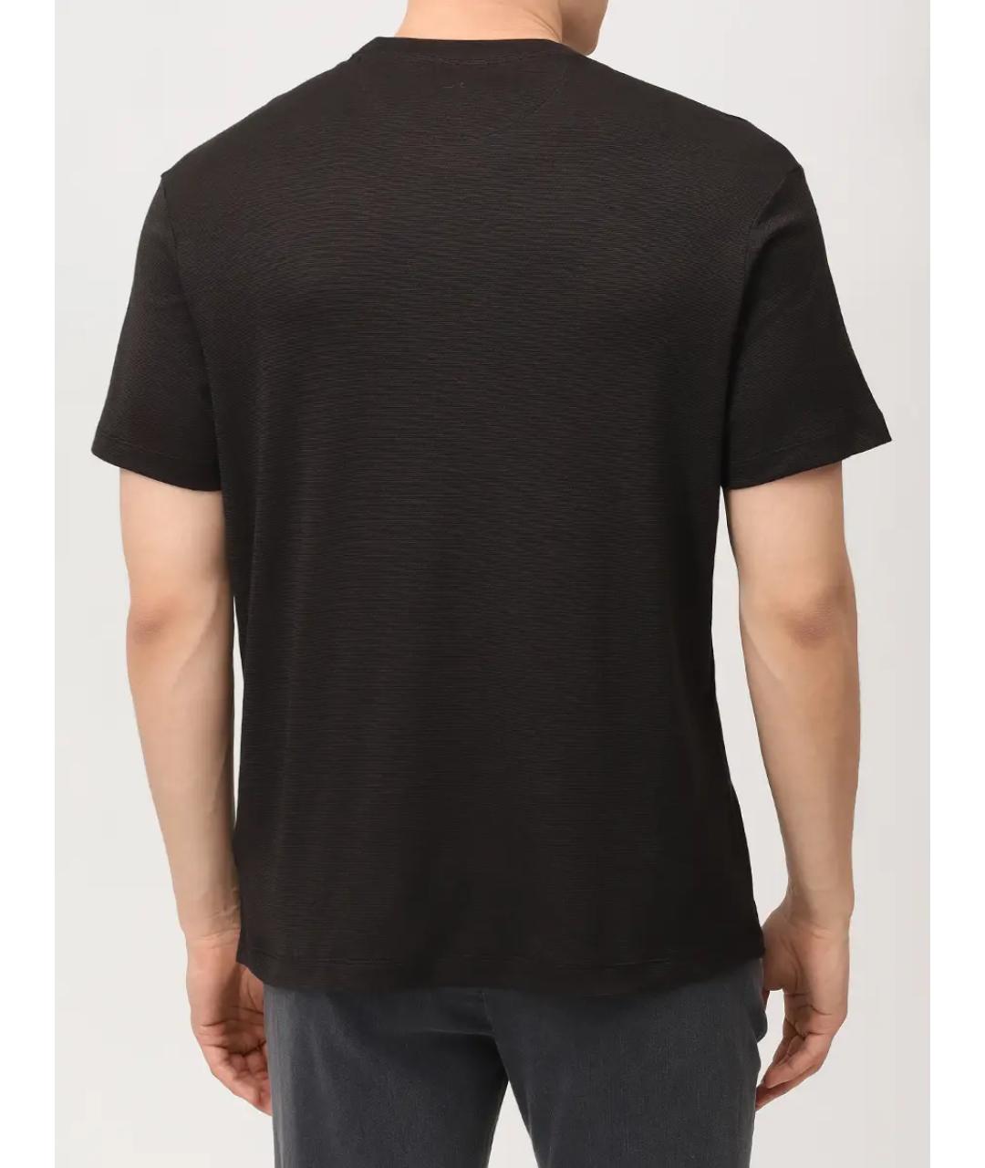 PAUL & SHARK Черная хлопковая футболка, фото 3