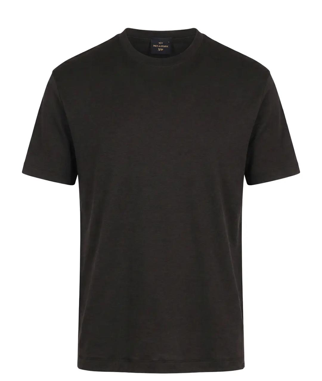 PAUL & SHARK Черная хлопковая футболка, фото 1