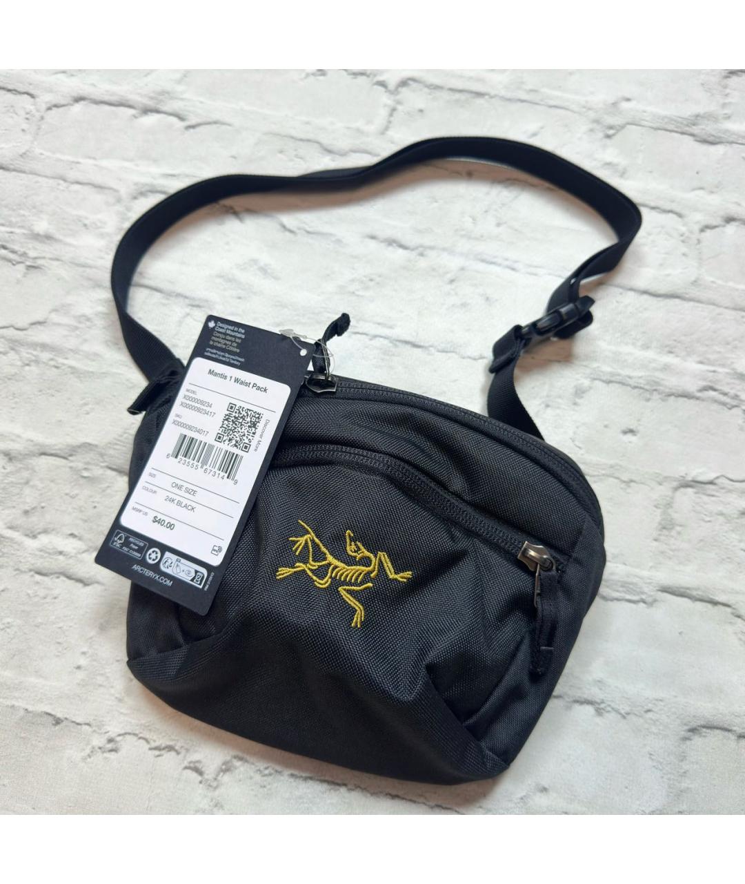 ARCTERYX Черная синтетическая поясная сумка, фото 9