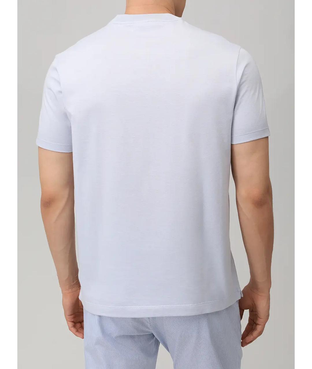 PAUL & SHARK Голубое хлопковое поло с длинным рукавом, фото 3