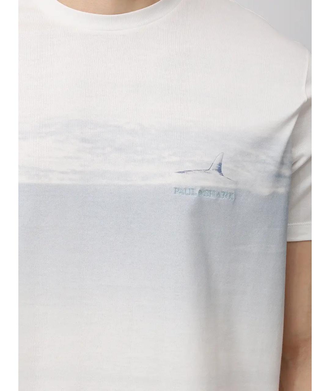 PAUL & SHARK Белая хлопковая футболка, фото 5