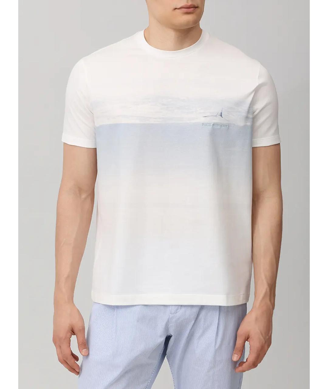 PAUL & SHARK Белая хлопковая футболка, фото 4